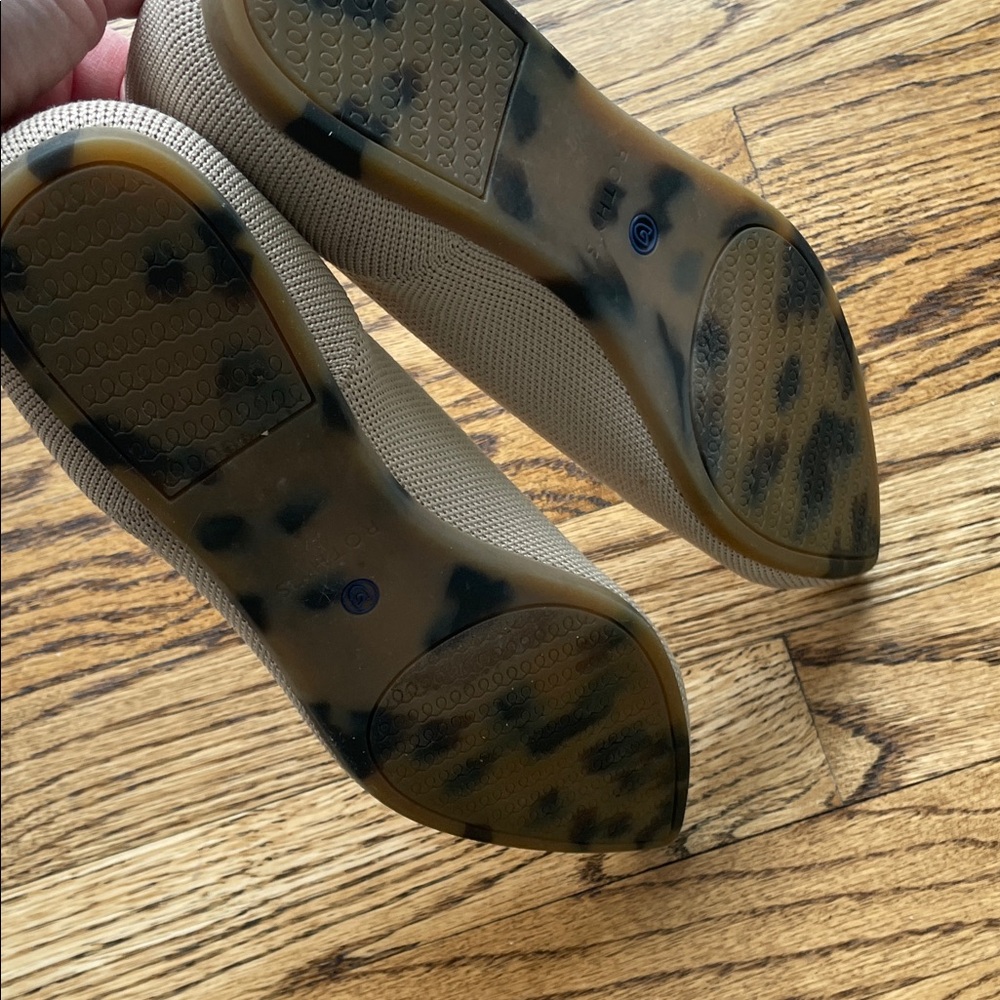 Rothy's Beige and Blue Pointed Flats - Picture 8 of 9